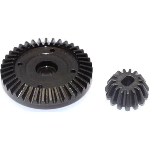 BLACK HARD STEEL DIFF DIFFERENTIAL RING & PROPELLER SHAFT GEAR TAMIYA TT02 TT02B TT02D