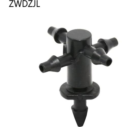 Arrow dropper water splitter 4 way cross Connector emitter drip water distributor 1/8" Drip arrow adapter 15pcs