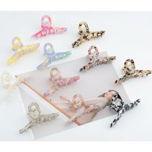 Women Girls Leopard acetic acid Hair Claw Hair Pin Girls Women Hair Clip Hair Accessories