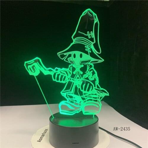 Game FINAL FANTASY IX Night Light LED Touch Sensor Decorative Desk Lamp Birthday Holiday Festival Gift 3D USB Table Lamp 2435