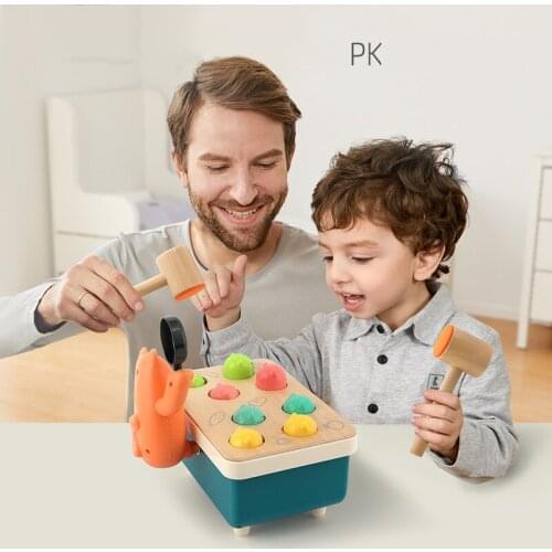 Hamster Toy 2-6 Years Old Childrens Early Education Puzzle Boy and Girl Cat and Mouse War Knocking Game Toy