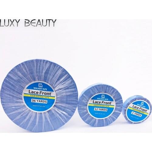 Lace Front Support Tape Width 2cm Double-Side Hair Extensions Adhesives Hair Glue For Lace Wigs Blue Tape 3yards 12yards 36yards