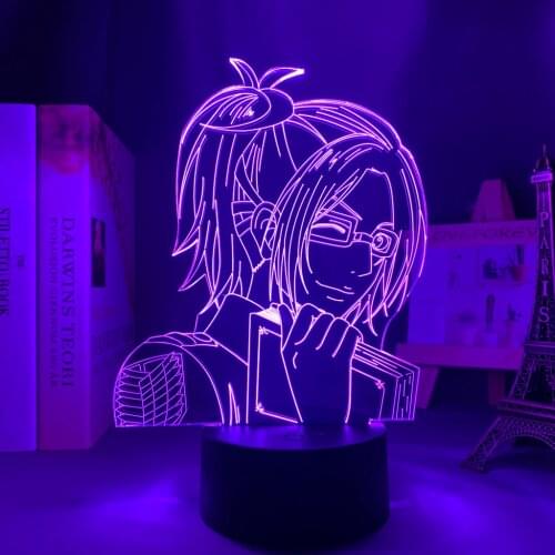 Anime 3d Light Attack on Titan Hange Zoe Lamp for Home Decor Birthday Gift Manga Attack on Titan LED Night Lamp Hange Zoe Lights