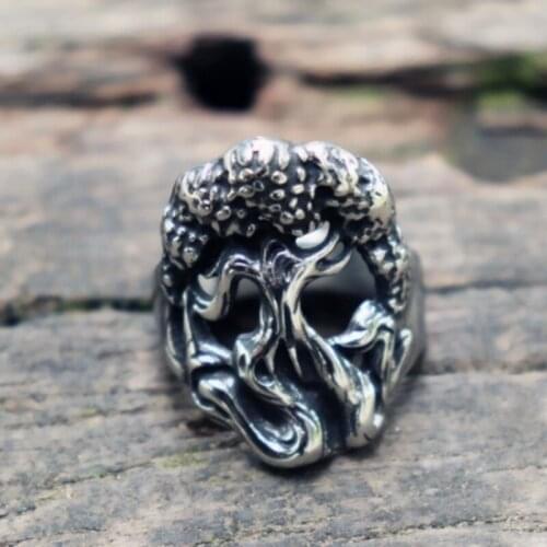 Men 316 Stainless Steel Viking Tree of Life Rings Nordic Myth Amulet Viking Style Jewelry