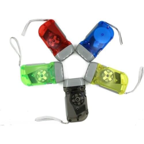 Outdoor 3 light hand pressure gift flashlight hand hold lamp first aid kit accessories earthquake relief emergency flashlight