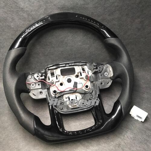 Customized Piano Black LED Carbon Fiber Steering Wheel For Land Rover Range Rover Discovery Sport SVR Sport Evoque Defender