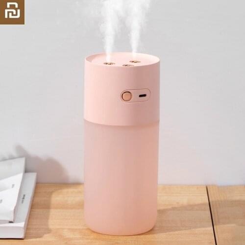 New Double Spray 400ml Humidifier Fogger Mist USB Charging Aroma Essential Oil Diffuser for Home Car with LED Night Light
