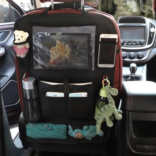 Car Rear Seat Organizer Vehicle Vehicle Storage Bag Storage Holder Back Seat With PVC Screen Touch Screen Seat Back Pocket