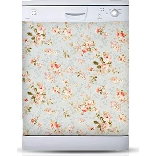 Wholesale 3D Floral Ornament SelfAdhesive Dishwasher Refrigerator Freeze Sticker Kids Art Fridge Door Cover Wallpaper