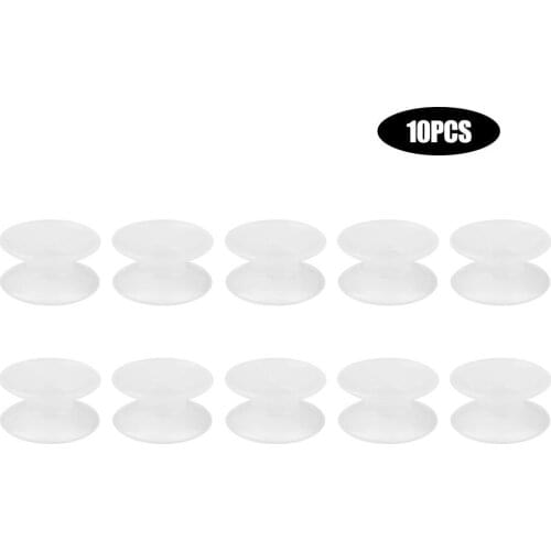 10Pcs Silicone Aquarium Sucker Suction Cup Transparent Double Sided Suction Cups for Aquarium Fish Tank Accessories