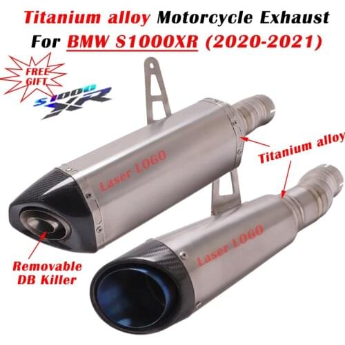 Slip On For BMW S1000XR 2020 2021 Motorcycle Exhaust System Escape Project Modify Titanium Alloy Mid Link Pipe Muffler DB Killer