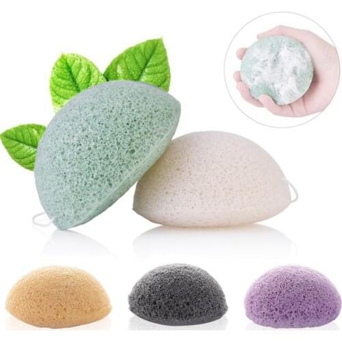 6 Colors Super Soft Semicircular cosmetic puff Facial sponge Face Cleanse Washing Cosmetic Powder Puff Skin Care Tool