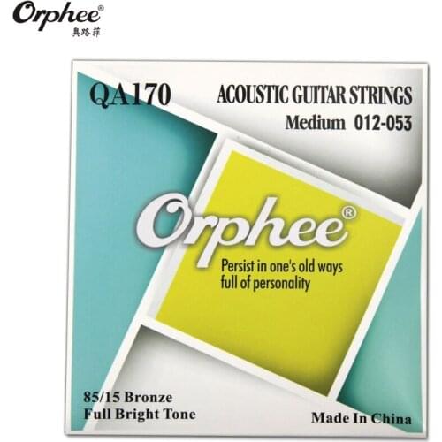 Orphee QA170 012-053 Acoustic Guitar Strings 80/15 Bronze Hexagonal alloy Vacuum Packaging guitar accessories parts