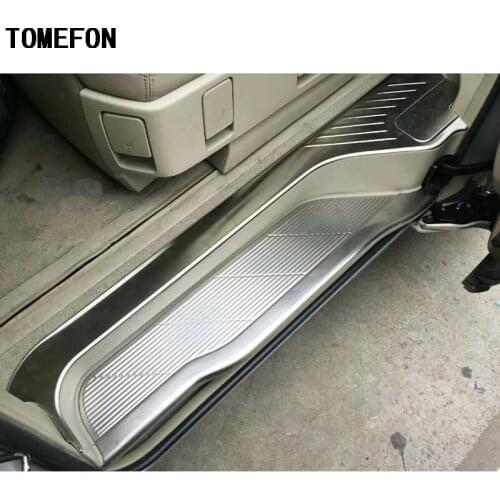 TOMEFON Stainless Steel Scuff Plate Doorsill Threshold Welcome Pedal Trim Auto Accessories For Toyota Estima Previa Tarago 2016
