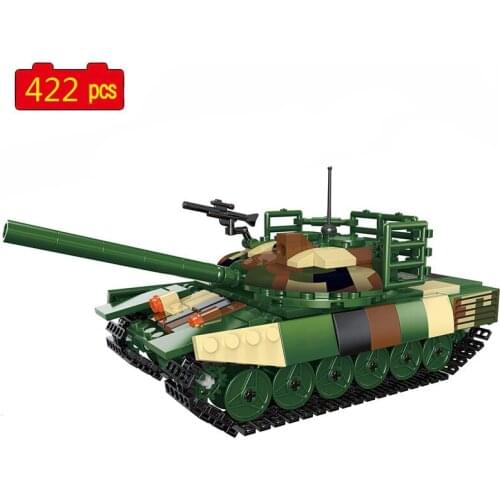 Military Series Ukraine T72AMT Main Battle Tank Armored Vehicle Weapon Accessories Building Blocks Bricks Toys Gifts