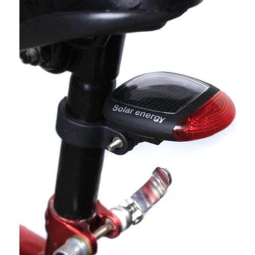 Bicycle Taillight Bike Solar Energy Rear LED Light Night Riding Warning Light For Cycling Bicycle Accessories