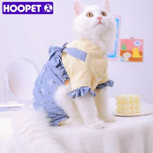 HOOPET Winter Clothes For Dogs Autumn Warm Four Feet Overalls For Dogs Resistant Clothing For Cats Sphinx Cat Clothes Suppliers
