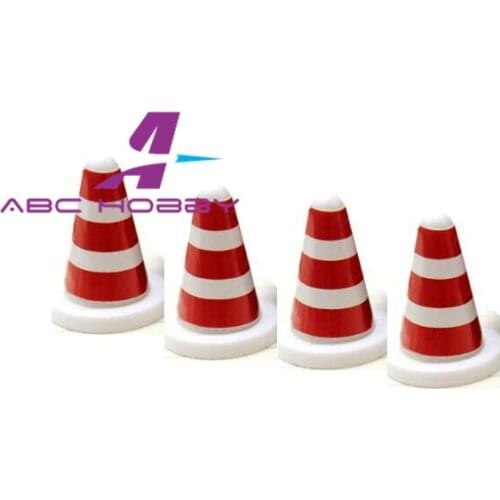 1/12 1/16 1/10 Red and white Mini Traffic Cones 2pcs 30mm
