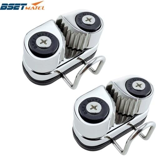 2X Stainless Steel 2 Row Matic Ball Bearing Cam Cleat leading Ring Pilates Equipment Boat Fast Entry Rope Wire Fairlead Sailboat