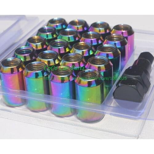 20pcs/pack 14x1.5 red/black/silver/Neo Chrome Steel Lock Nut Car Wheel Lug Bolts