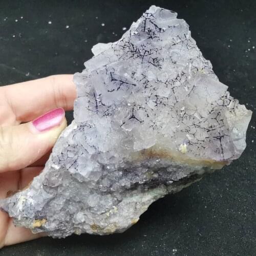 273Rare natural purple edged Fluorite Crystal quartz mineral specimen rock protogem halo energy healing crystal