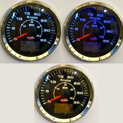 85mm Waterproof Boat Marine Car GPS Speedometer Gauge 0-40 MPH 9-32V 0-35 Knots LED High Precision