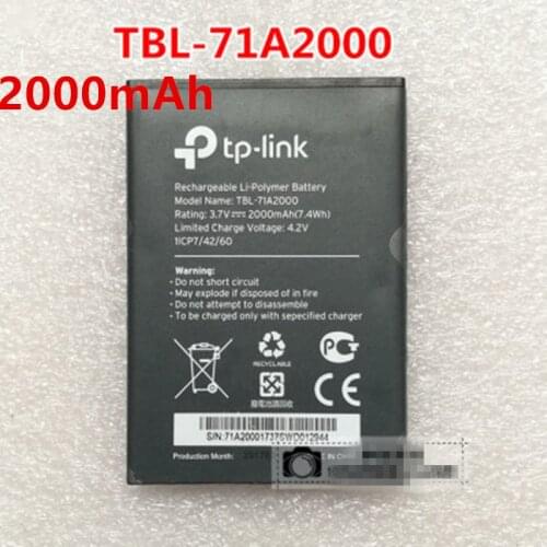 New For TP-LINK M5350 Battery 2000mAh 3.7V TBL-71A2000 TL-TR861 761 wifi mifi baterie
