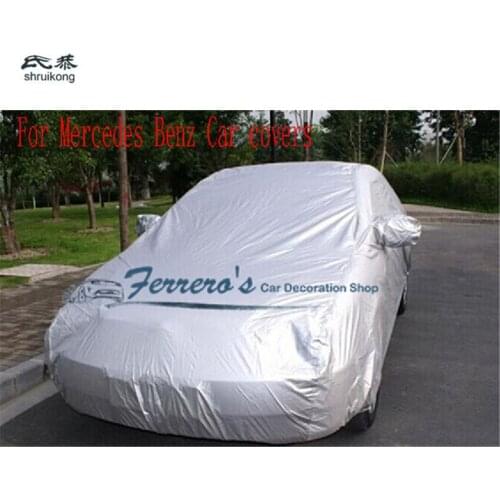 For Benz C-class E B CLA GLA GLC ML GL GLE GLK Car covers Waterproof Full Cover Sun UV Snow Dust Rain Resistant Protection Gray