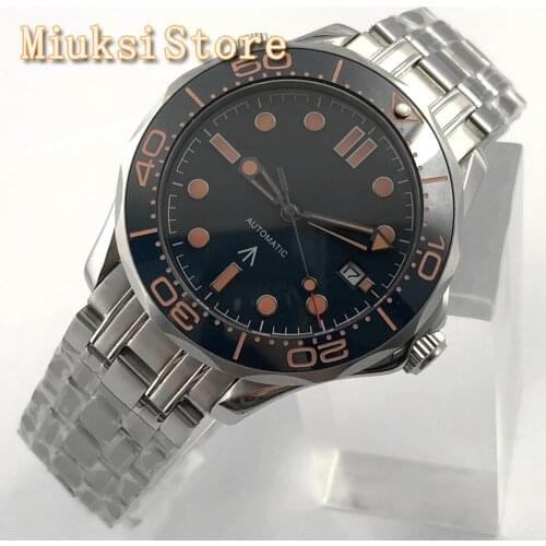 Bliger 2020 new 41mm mens top luxury mechanical watch silver case sapphire ceramic bezel luminous waterproof man automatic watch