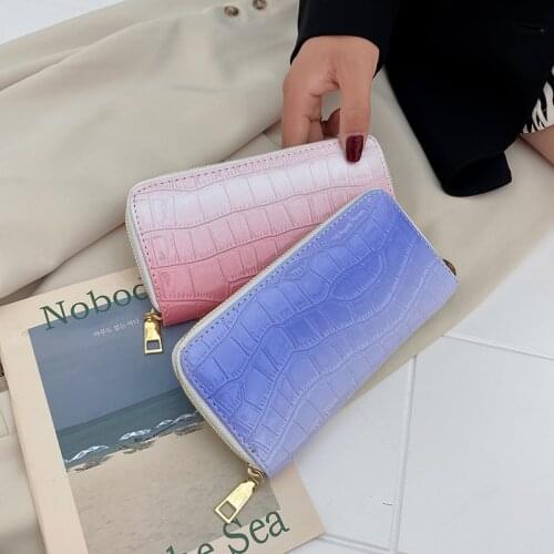 Ladies Bags New Fashion Gradient Color One Shoulder Mobile Phone Bag Mini Messenger Bag Leather Mobile Wallet Wallet Ladies Bag