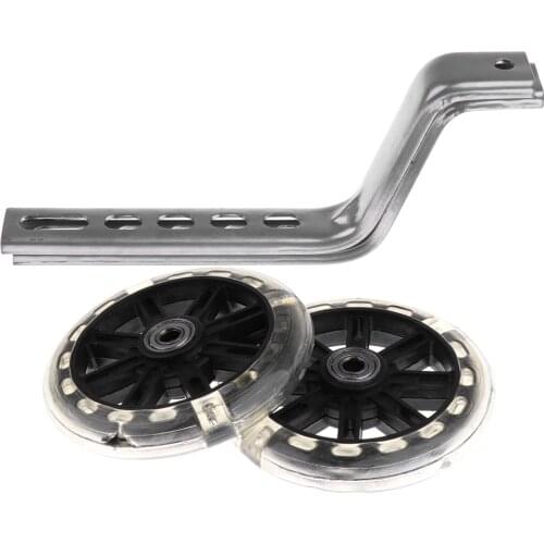 Kids Children Bicycle Bike Cycle Training Wheels Stabilisers 12-20'' Inch with LED Flashing Light