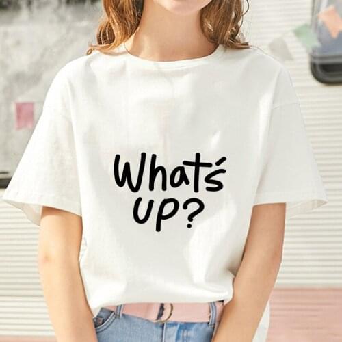 New Women T-shirts Harajuku 2021 Summer Letter Print TShirts Female Cool Streetwear Thin White Ladies Top Short Sleeve Tees