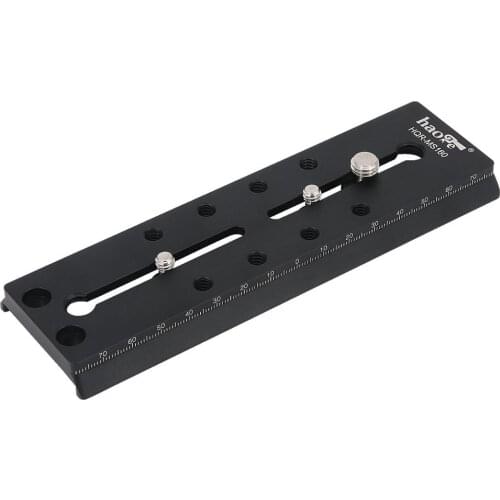 Haoge 160mm Long Sliding Quick Release Plate For Manfrotto Rapid Connect Clamp Benro Sirui Fluid Video Head Tripod Ball Heads