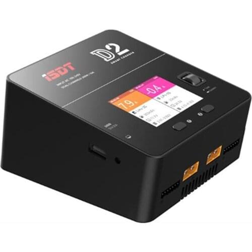 ISDT D2 AC 200W 12A 2-6S Dual Channel Battery Balance Charger For Lilon LiPo LiHV NiMH Pb Gaoneng Tattu Battery RC Models
