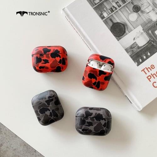 Camouflage Army Case for Apple Airpods Pro Case Hard Cover PC Headphone Box for Airpods 1 2 Bluetooth Earphone Cases Black Camou