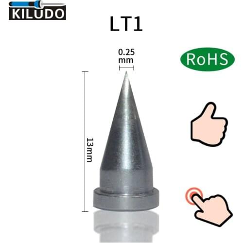 Kiludo 5PCS LT1 0.25mm Soldering Iron Tips Round Tip for WSD81/WD1000 Solder Station