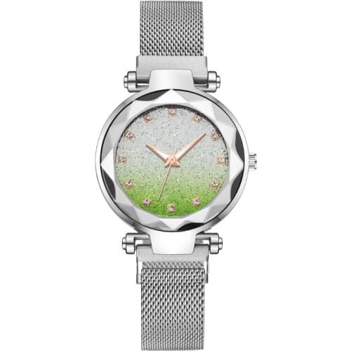 Fashion Luxury Starry Sky Women Gradation Watches Gold Magnetic Mesh Belt Watch Ladies Wristwatch Reloj Mujer Zegarek Damski