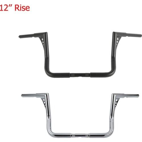 Motorcycle 1 1/4" 12" Rise Hanger Handlebar For Harley Touring Road King Electra Glide Dressers Baggers 1982-2019