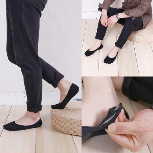 Orthopedic Compression Socks Mens Toe Socks Ultra Low Cut Liner with Gel Tab Breathable Foot Care M2