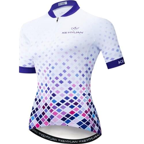 KEYIYUAN New 2021 Cycling Jersey Summer Women MTB Cycle Tops Short Sleeve Pro Bicycle Wear Maillot Ciclismo Fietskleding Dames
