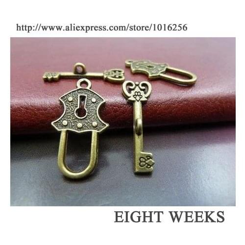 Zinc alloy pendant jewelry accessories diy handmade material charms key OT clasp13*24 - 8 * 23 mm