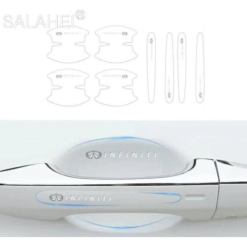 TPU Car Door Bowl Handle Scratches Transparent Invisible Stickers For Infiniti Q30 Q50 Q60 QX30 QX50 QX60 QX70 QX80 IPL G35 G37