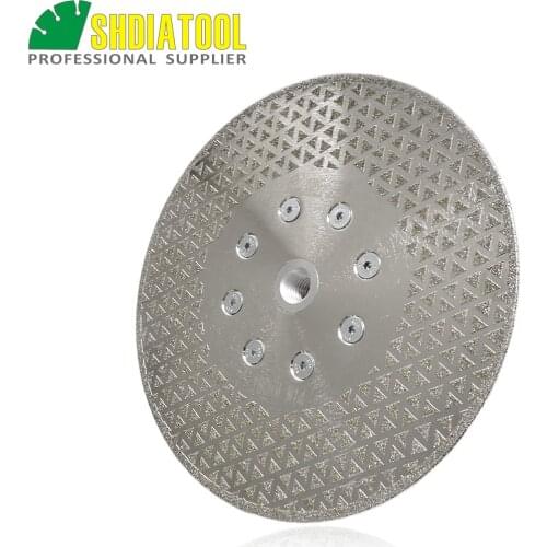SHDIATOOL 7"/180mm electroplated diamond cutting and grinding discs M14 Flange for granite & marble