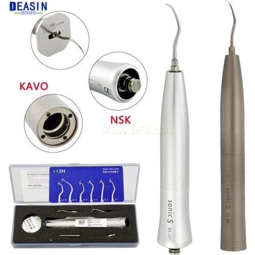 Dental High Quaility Ultrasonic Scaler NSK / KAVO Coupling Handpiece SONIC S With 3 Tips Teeth Cleaning Whitening Pen