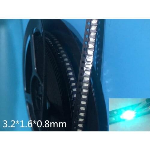 100PCS 3216 1206 Ice Blue 0.01W Super Ultra Bright SMD LED Indication smd 1206 led clear blue 1206 diodes