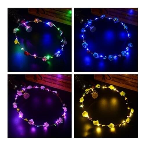 1PC LED Luminous Toys Headwear Headband Light Up Glowing In The Dark Wedding Luminous Hairband Sticks Toys for Children