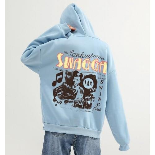 Sweatshirt Aesthetic Women Graffiti Graphic Womens Loose Hoodies Sweatshirts Pullover Velvet Fleece Hood e girl Clothes Harajuku