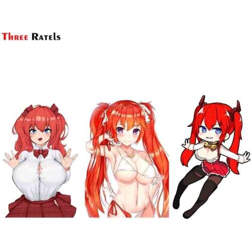 Three Ratels F673 May Of Doom For Last Origin Vinyl&Waterproof Material Cute Cartoon Girl Sticker For Audi A6 Auto Decor Deca