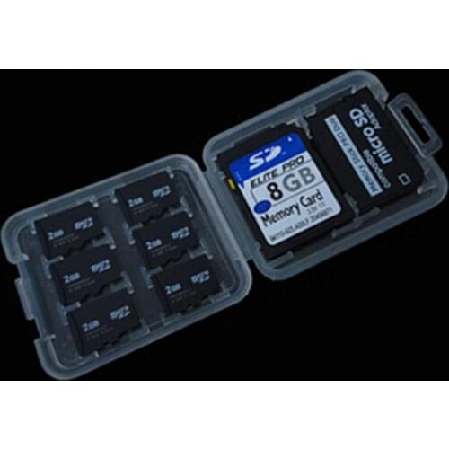 2pcs/set 8 Slots Micro SD TF SDHC MSPD Memory Card Protecter Box Storage Case Holder Plastic Box Storage Card Holder Case