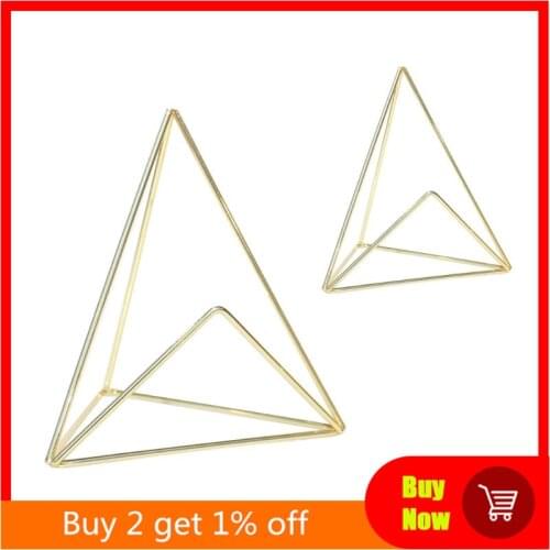 Iron Geometric Business Name Card Holder Display Stand Rack Desktop Table Photo Note Folder Organizer 2 Sizes